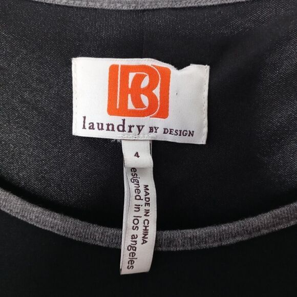 Laundry by Design black and gray dress size 4 - Picture 7 of 11